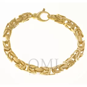 14K SOLID GOLD 5MM BYZANTINE CHAIN BRACELET