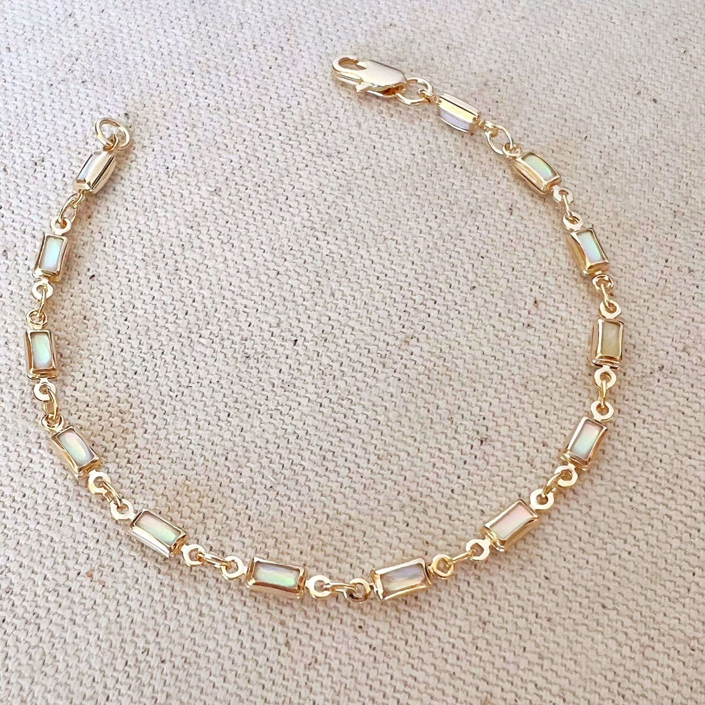 18k Gold Filled Opal Bracelet