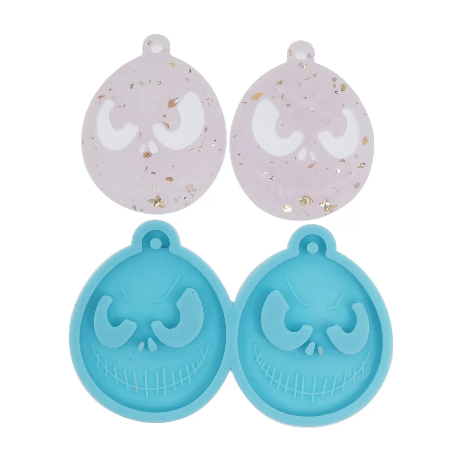 1PC Silicone Earring Mold Halloween Ghost Resin Earring Charm DIY Resin Earring Mold 10386353