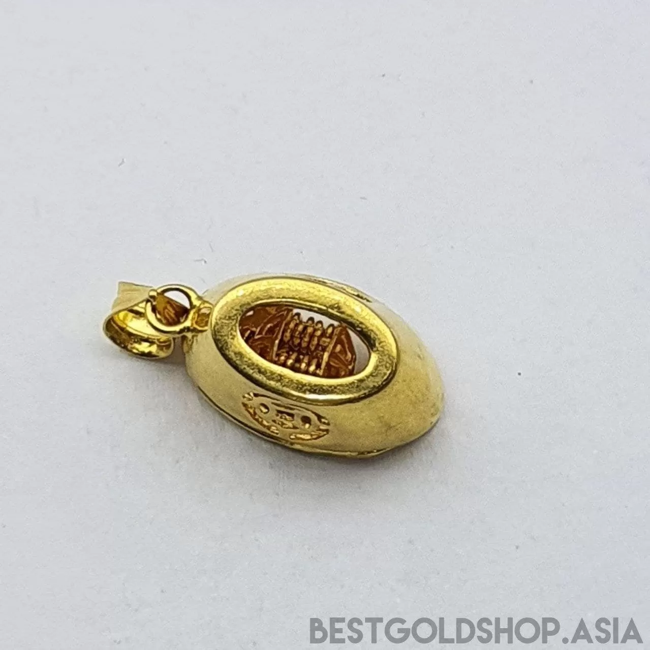 22k / 916 Gold abacus ingot / yuan bao pendant