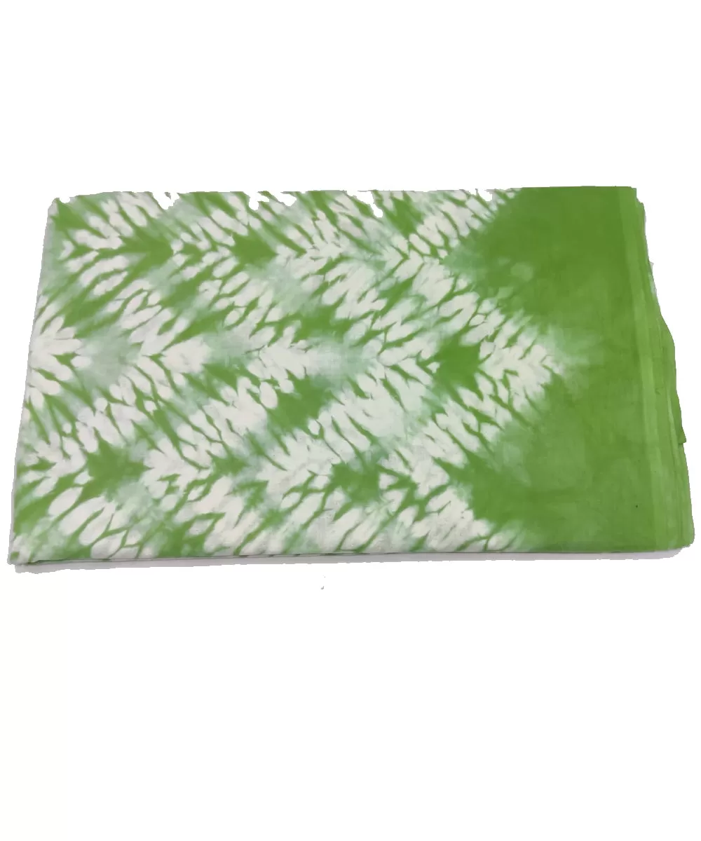 2.5m Green white tiedye cotton kurta material