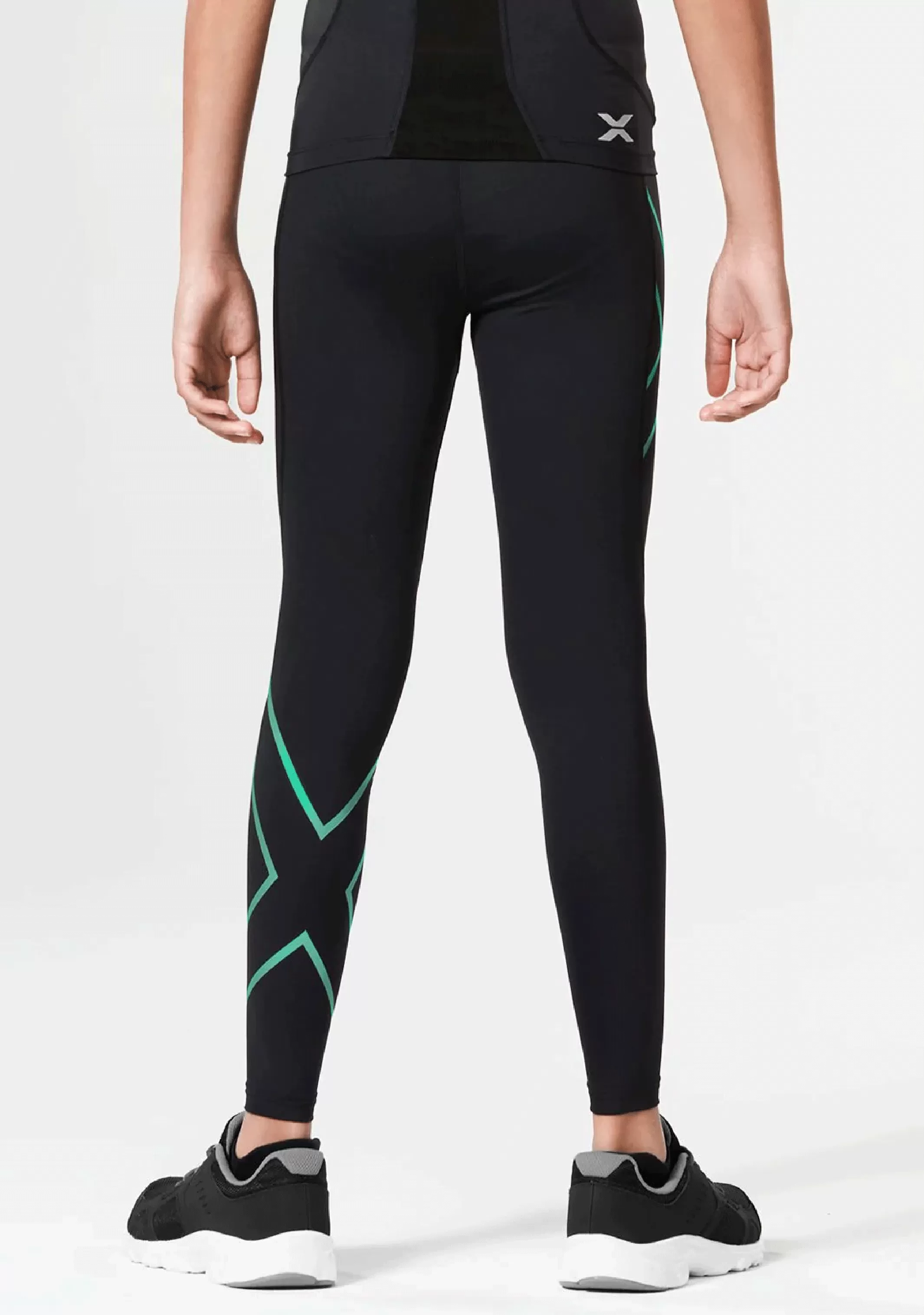 2XU Core Girls Compression Tight <BR> CA4158B-BLK/IGR