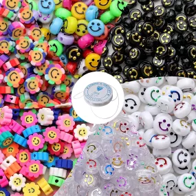 600Pcs Smiley Face Beads