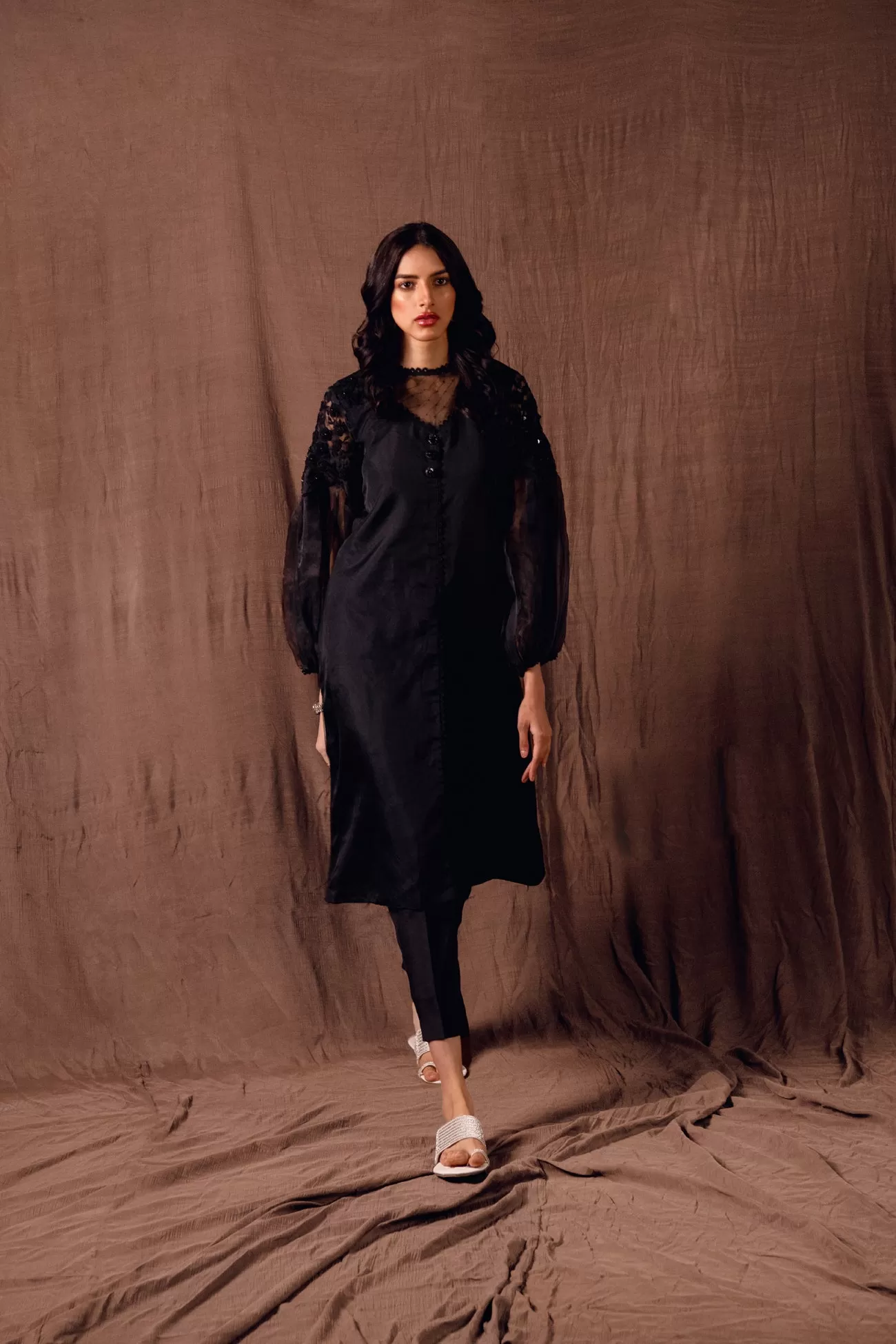 A-LINE EMBELLISHED KURTA