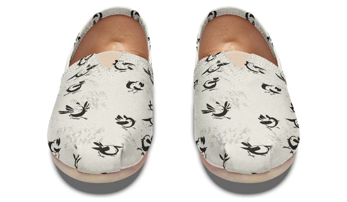 Abstract Bird Pattern Casual Shoes