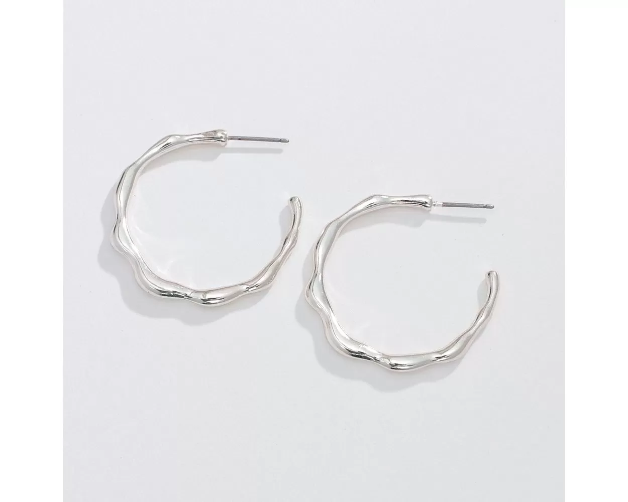 Abstract Drip Open Hoop Earrings