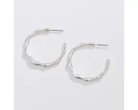 Abstract Drip Open Hoop Earrings