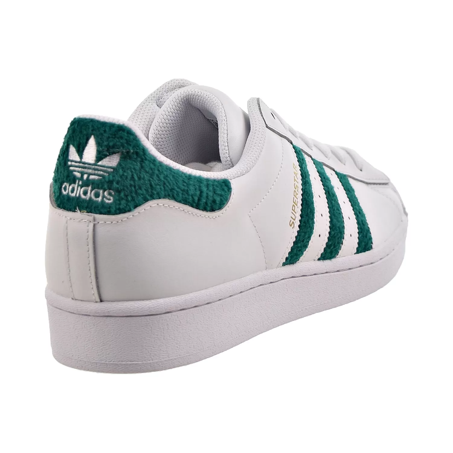 Adidas Superstar Men's Shoes Cloud White-Green-Metallic Gold