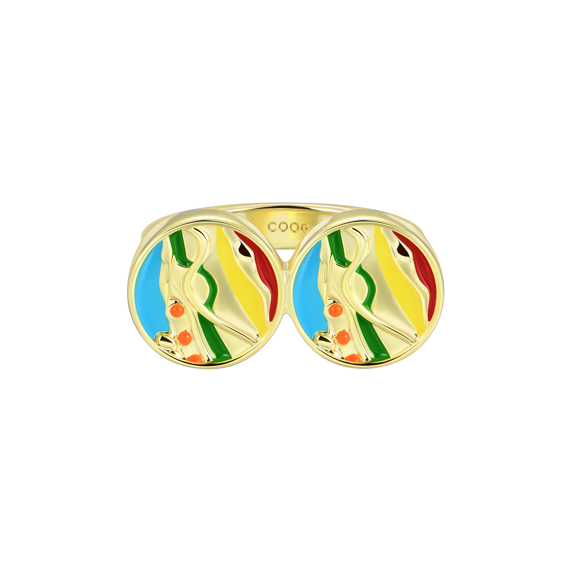 APORRO X COOGI Sweater Stripe Enamel Ring