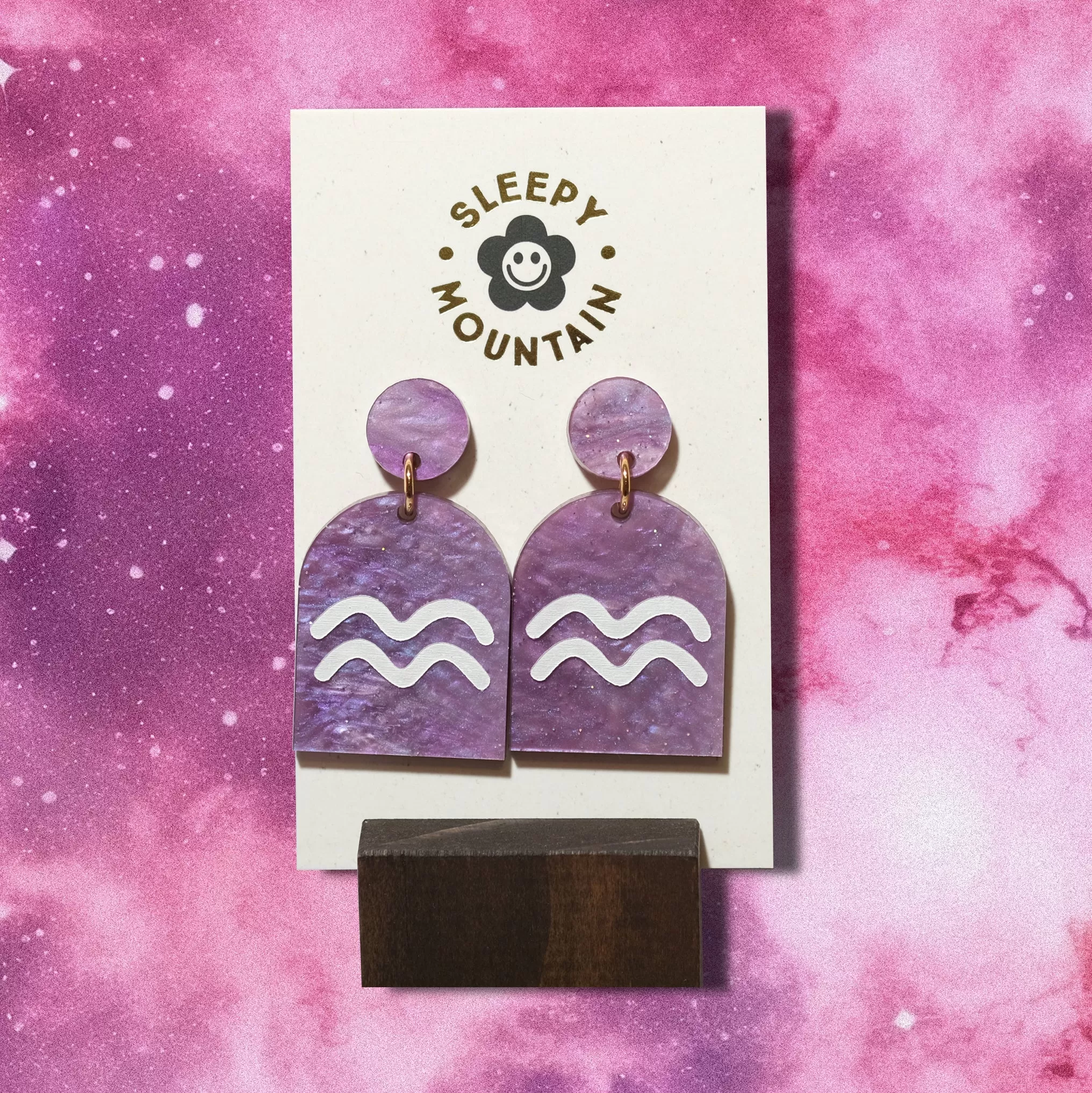 Aquarius Zodiac Earrings