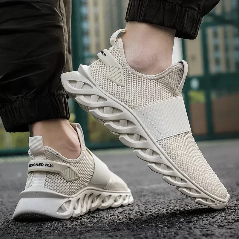 Ashore Shop Summer Plus Size 39-46 Mesh Shoes Breathable Sneakers Casual Men Shoes Non-slip Sport Running Shoes Lightweight Footwear