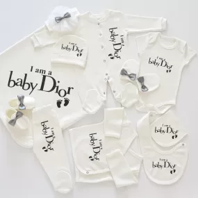 Baby Dior Inspired Newborn Baby Set