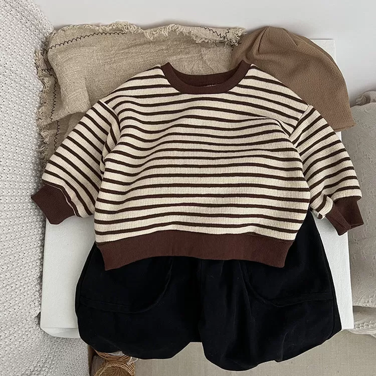 Baby Kid Boys Striped Tops Wholesale 23113018