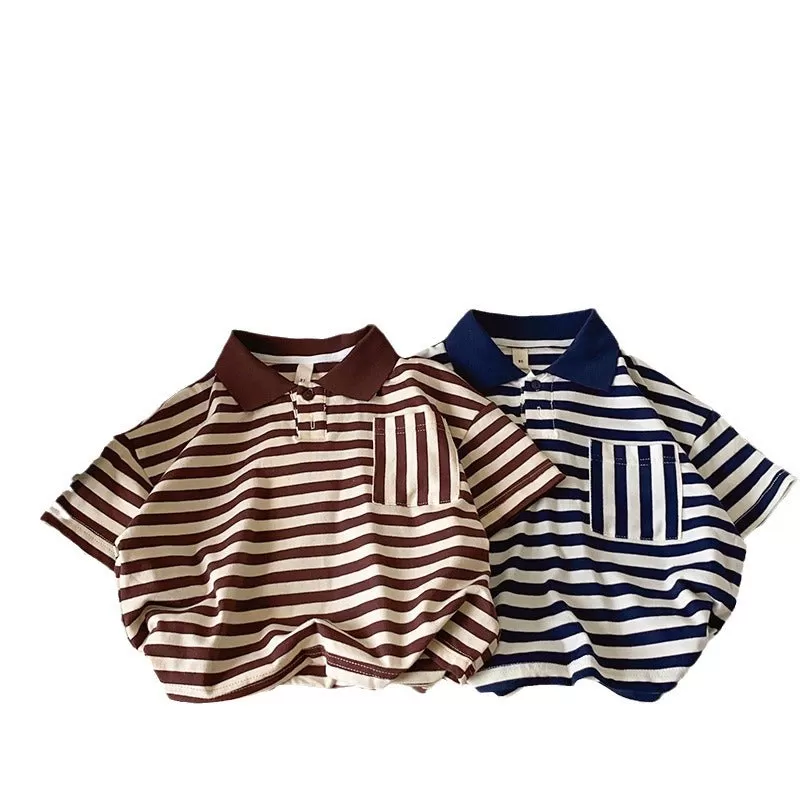 Baby Kid Boys Striped Tops Wholesale 240409279