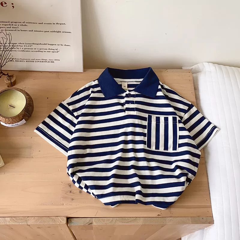 Baby Kid Boys Striped Tops Wholesale 240409279