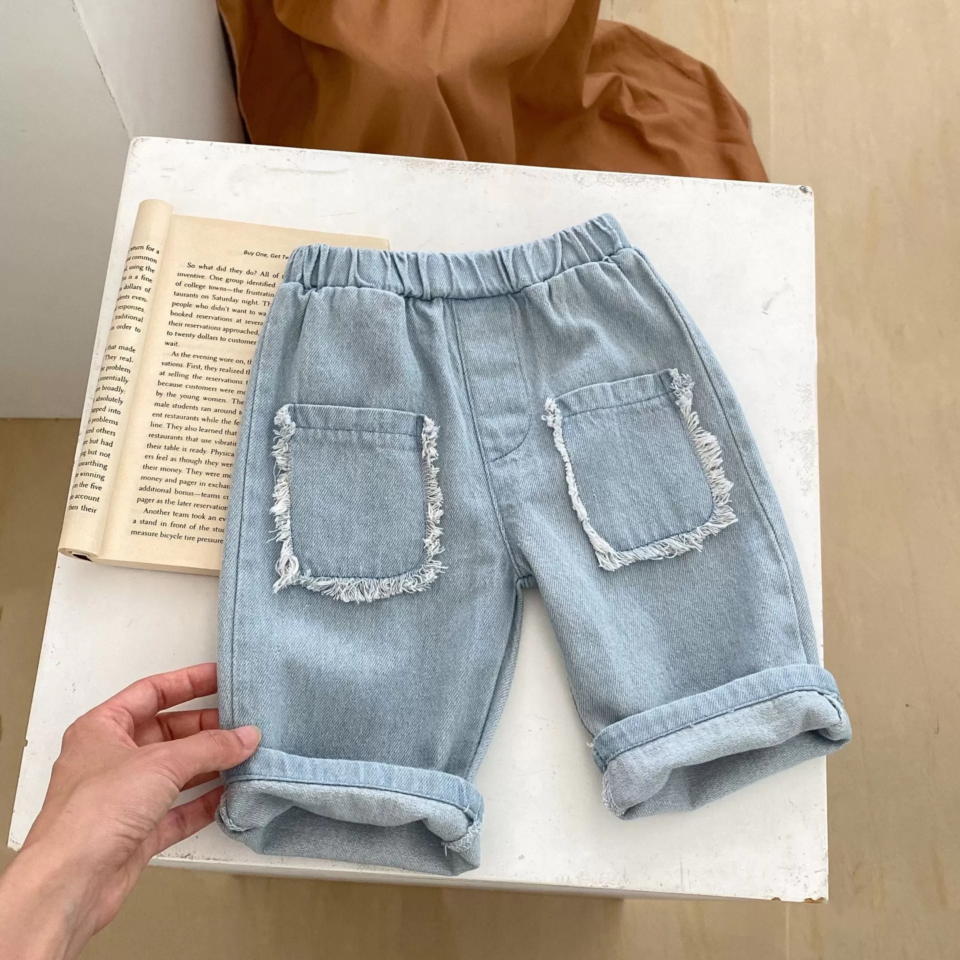 Baby Kid Unisex Solid Color Jeans Wholesale 230828276