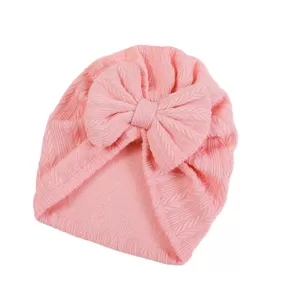 Baby Myla Bow Turban in Flamingo