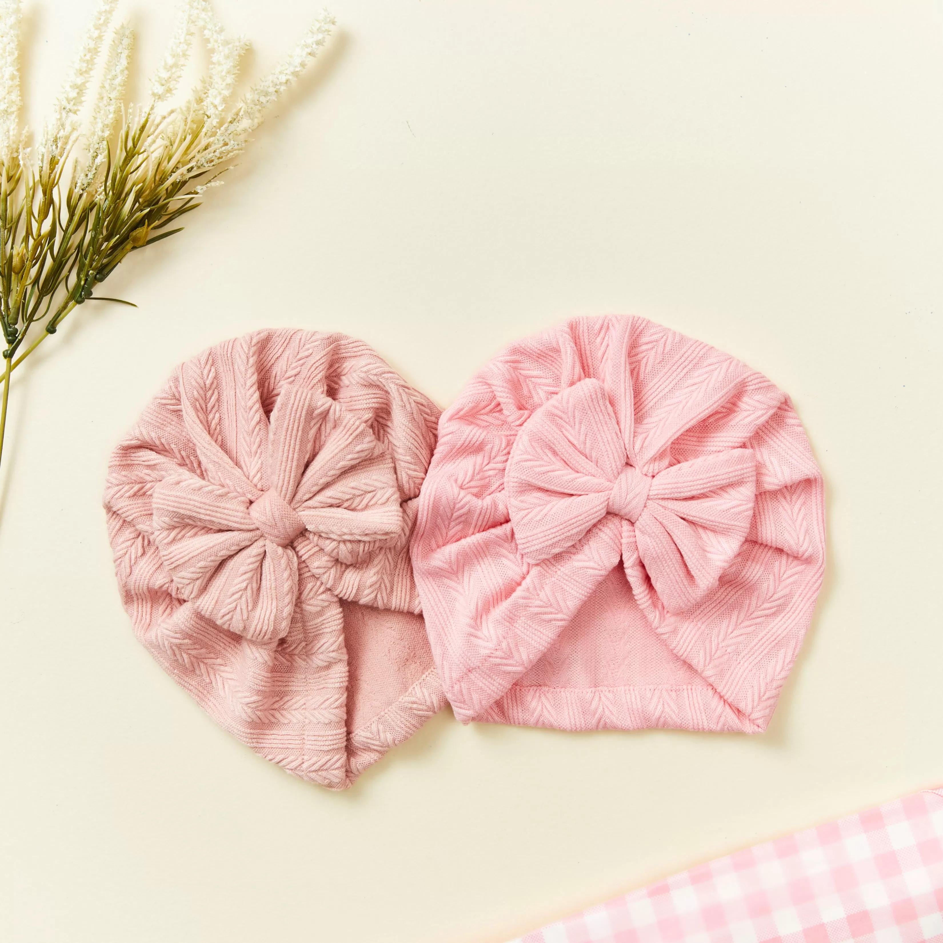 Baby Myla Bow Turban in Flamingo