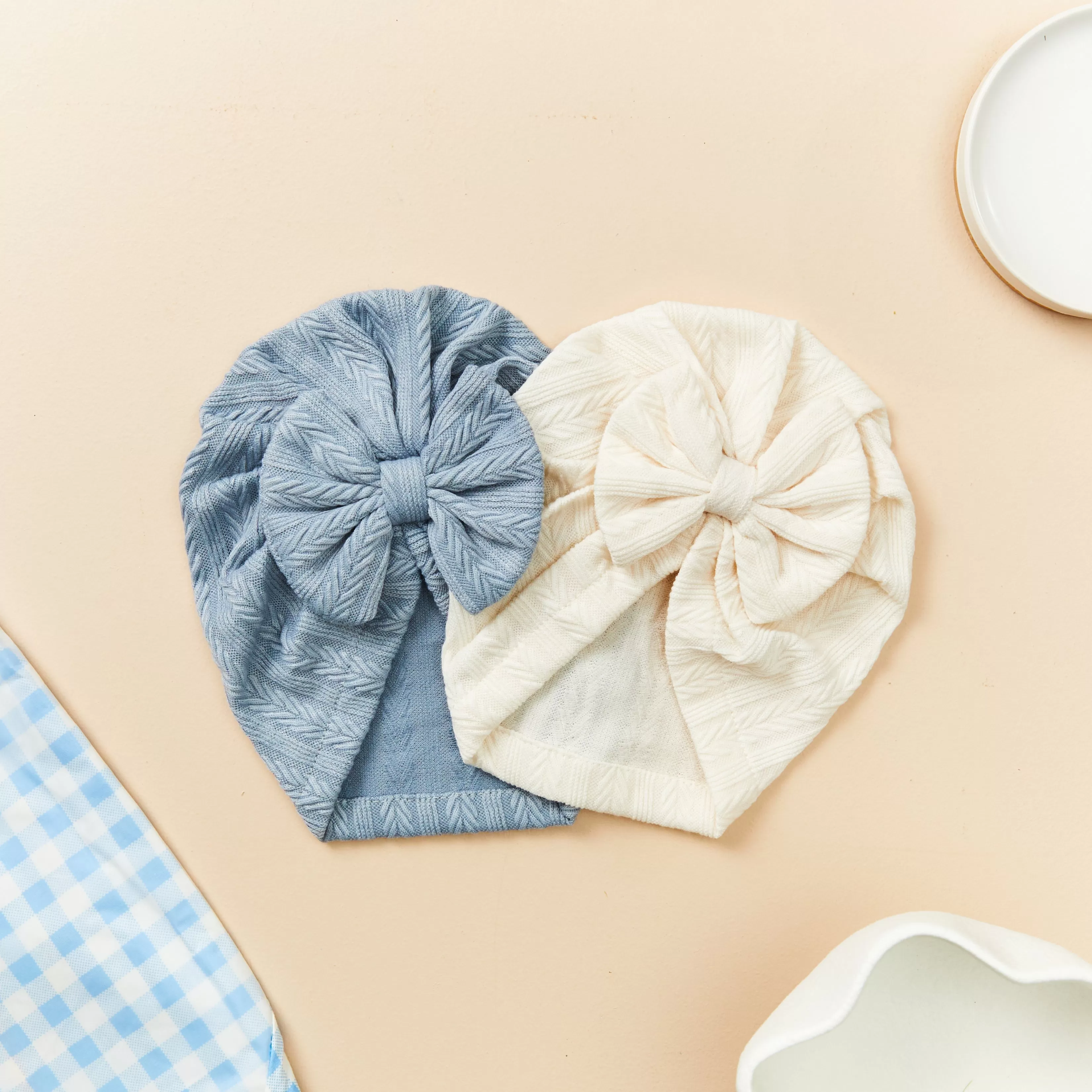 Baby Myla Bow Turban in Ivory