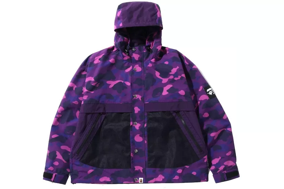 BAPE PURPLE CAMO RELAXED HOODIE JACKET