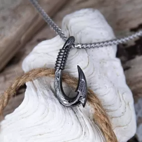 Black Fishhook Pendant