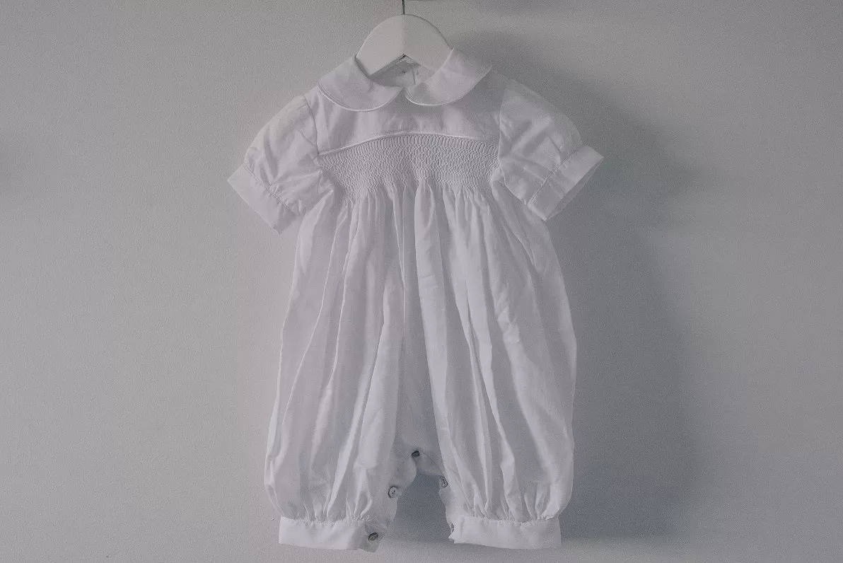 Blue Goose Alexander Cotton White Heirloom Romper