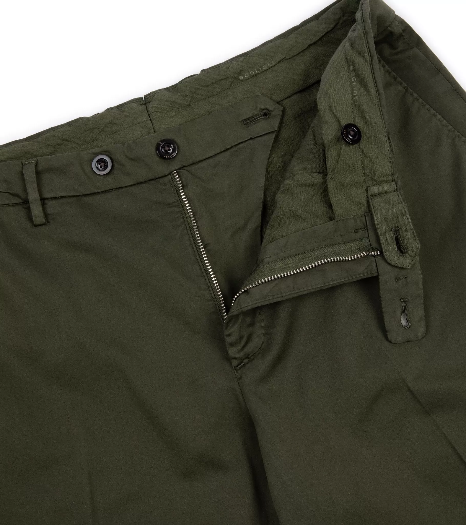 Boglioli Superlight Cotton K Suit Trousers: Olive