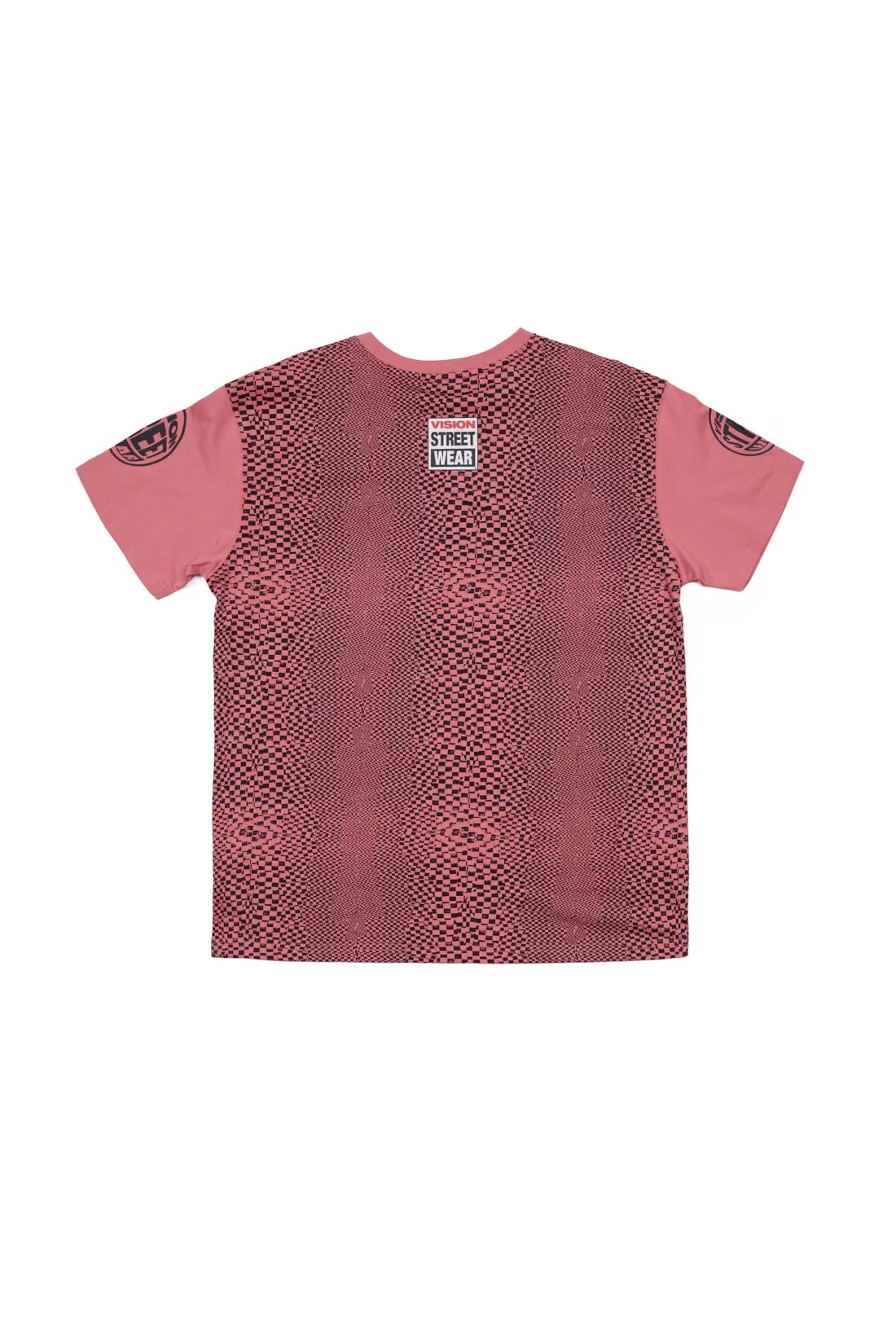 Broken Check T-Shirt - Dusty Rose