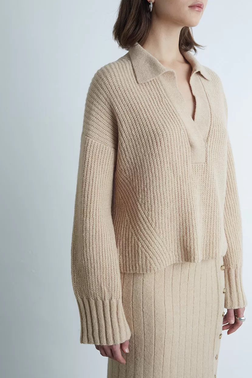 BRYNN SWEATER | PALE CAMEL