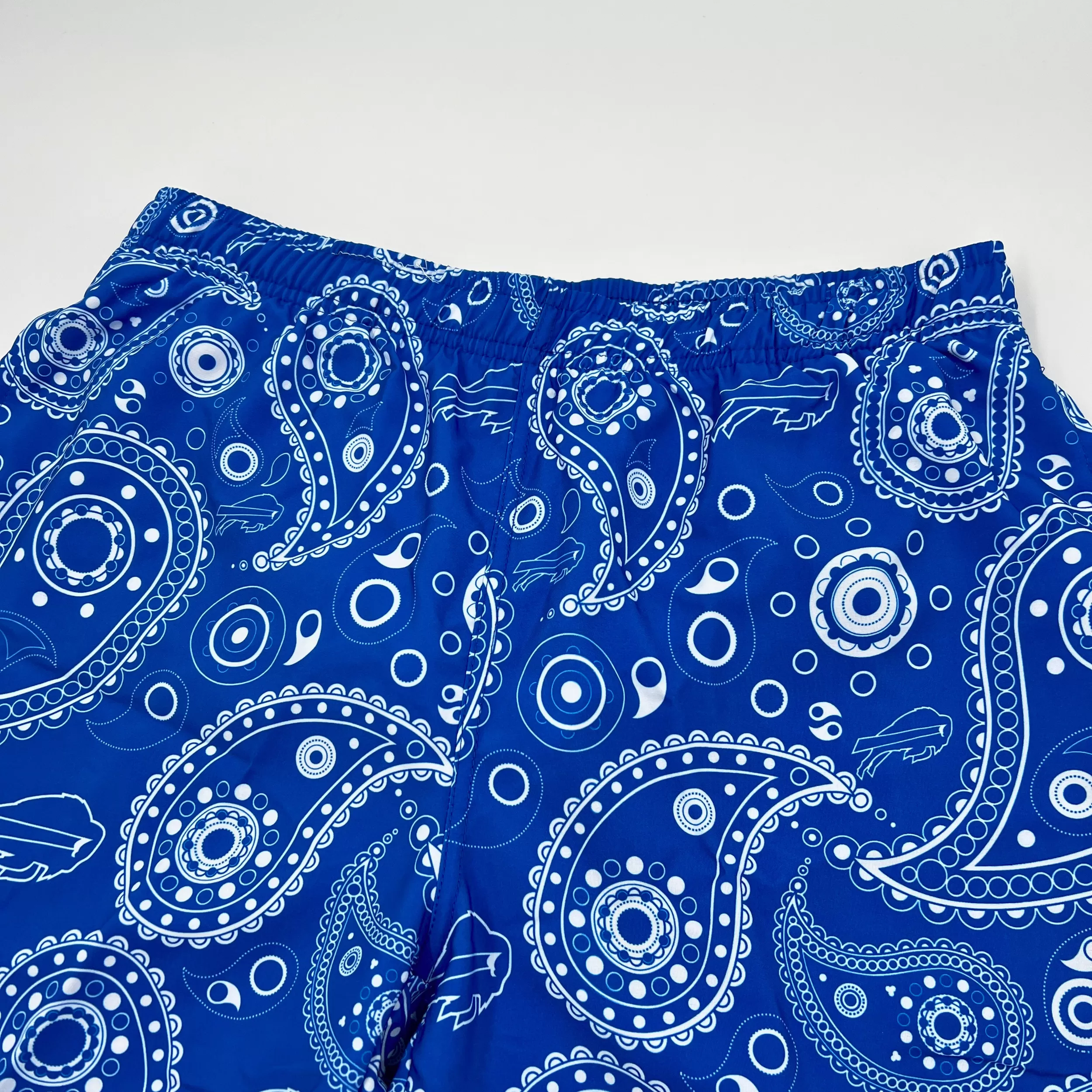 Buffalo Bills Paisley Traditional Pattern Royal Swim Trunks