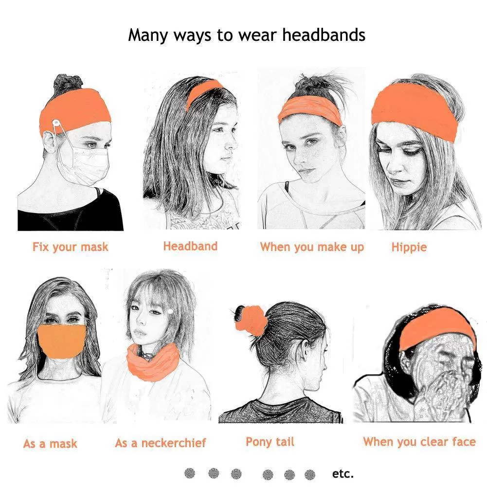 Button Elastic Hair Bands For Ear Saver