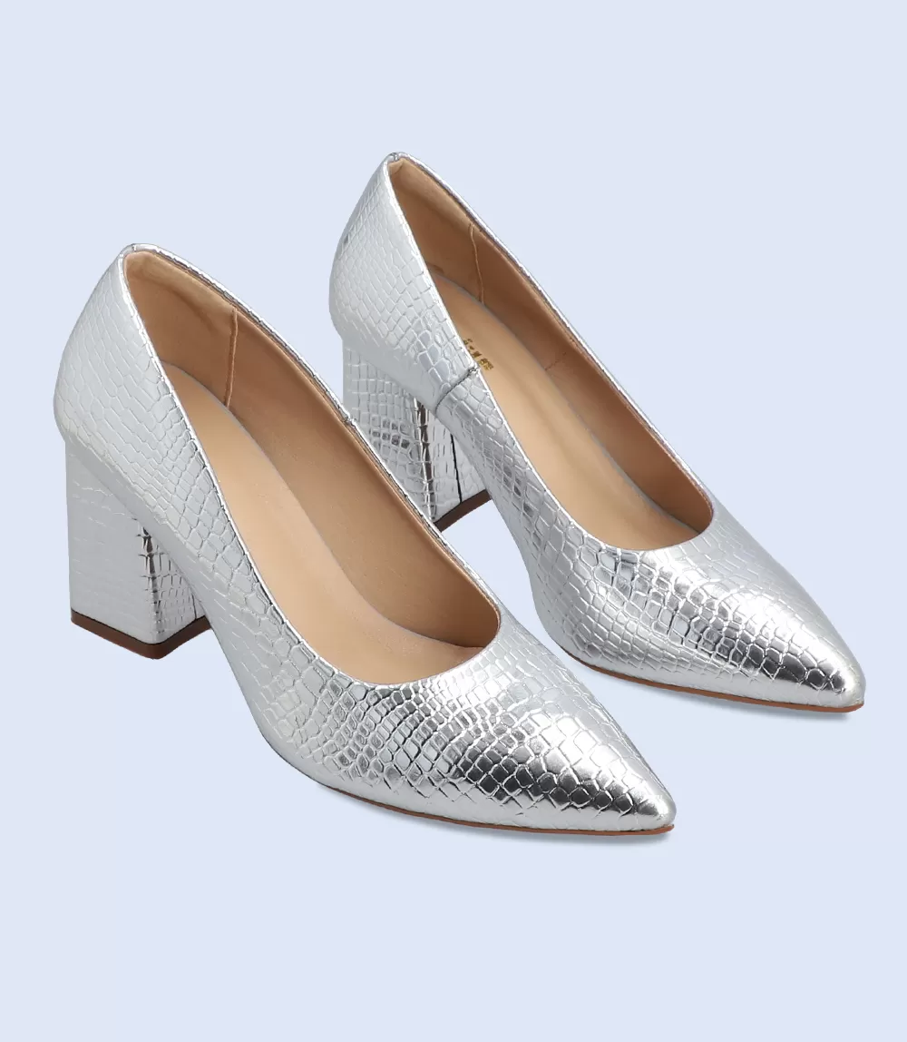 BW8616-SILVER-Women Casual Court Shoes