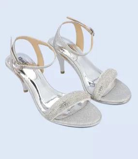 BW9489-SILVER-Sandal Heel