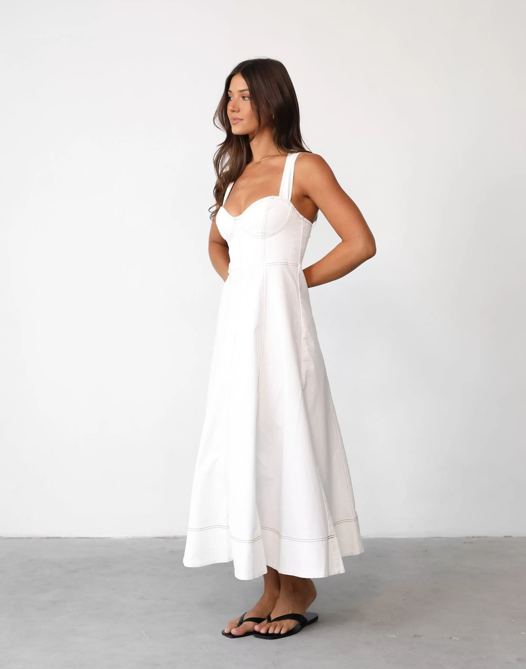 Carolina Maxi Dress (White)