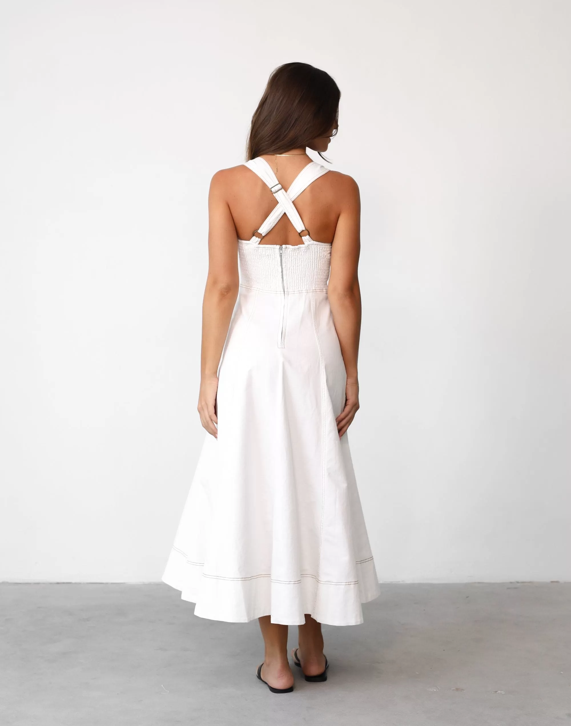 Carolina Maxi Dress (White)