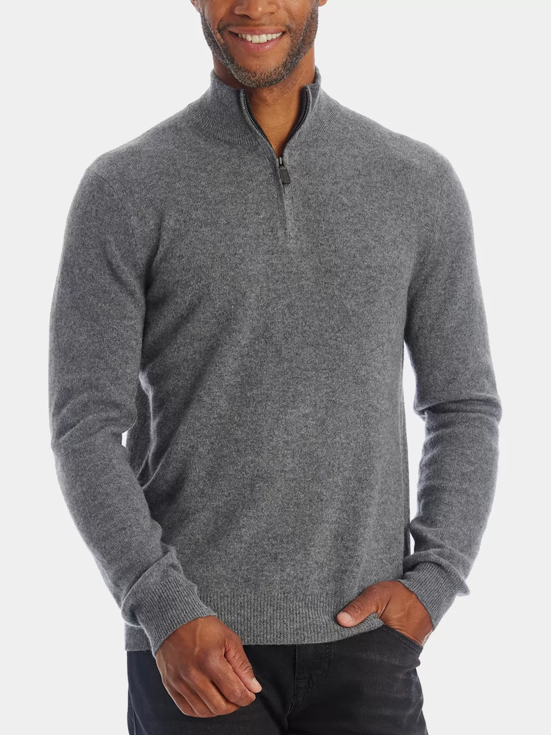 Cashmere Quarter Zip Sweater