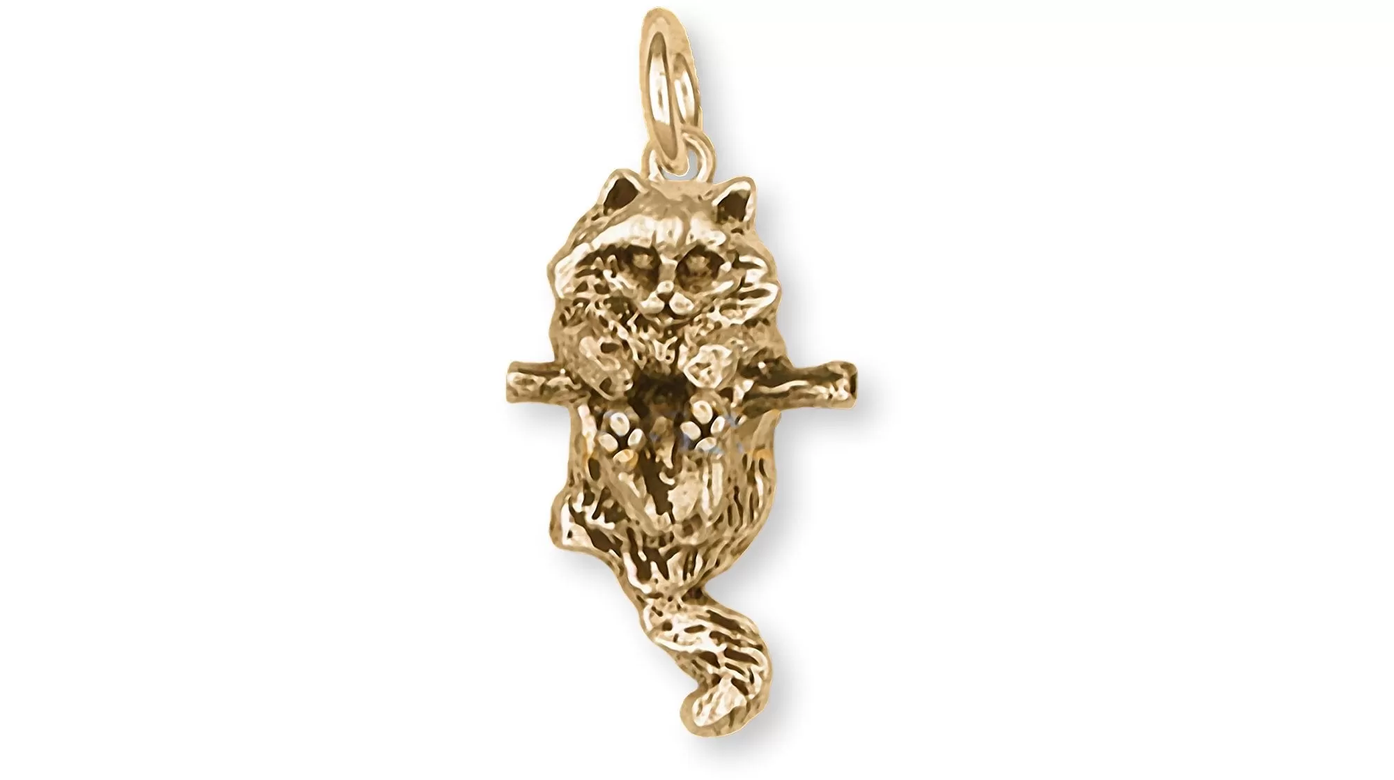 Cat Jewelry 14k Gold Handmade Cat Charm  CT50-CG