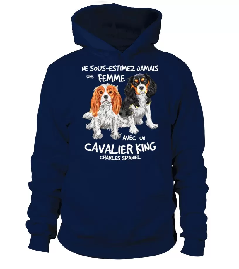 Cavalier King Charles Spaniel Chien Tshirt Humour Femme Ne Sous Estimez Jamais Une Femme CTS23032203