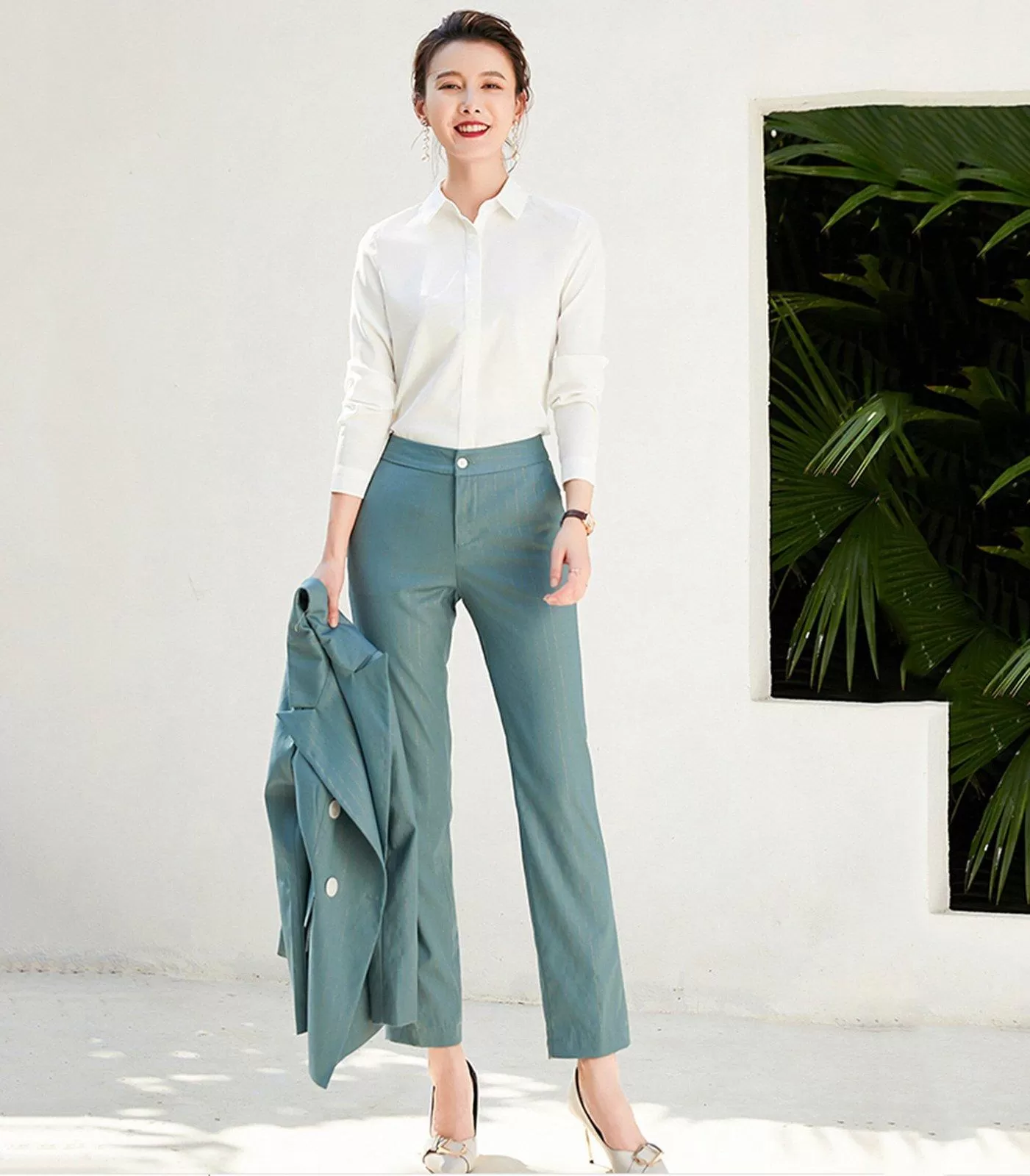 Charlene Double Breasted Blazer & Cropped Pant Suit