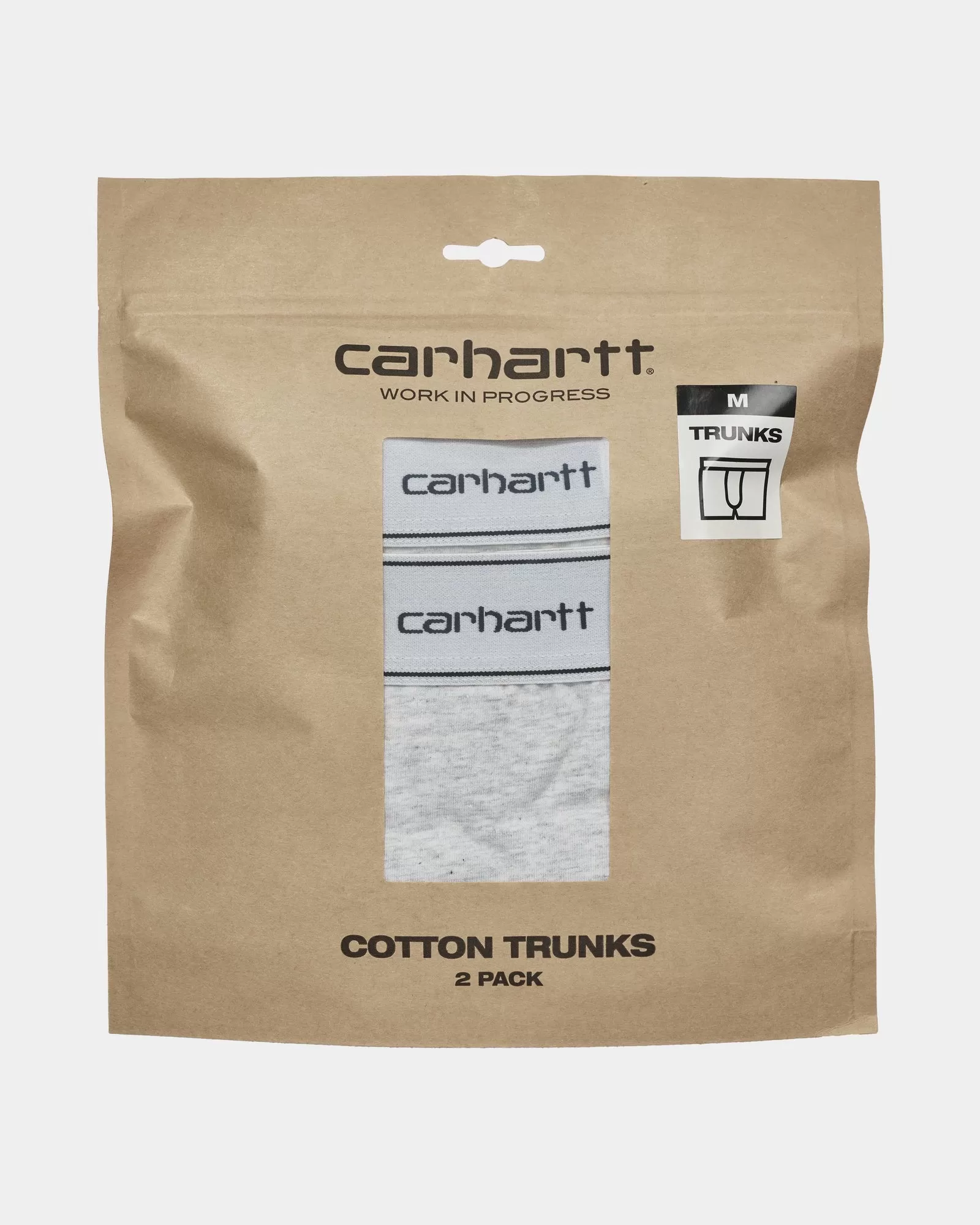 Cotton Trunks (2 Pack) | Ash Heather