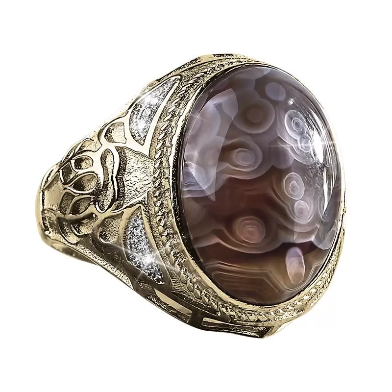 Crazy Lace Agate Ring