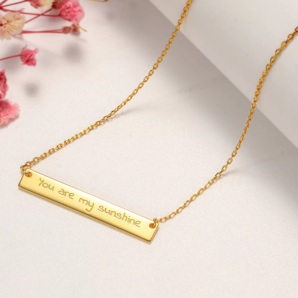 Custom Sentence Tag Chain Necklace