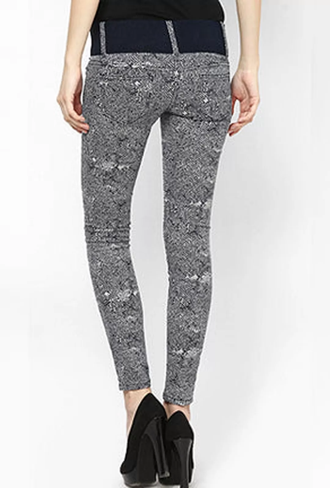 DANNI - SNAKE PRINT LOW RISE JEANS