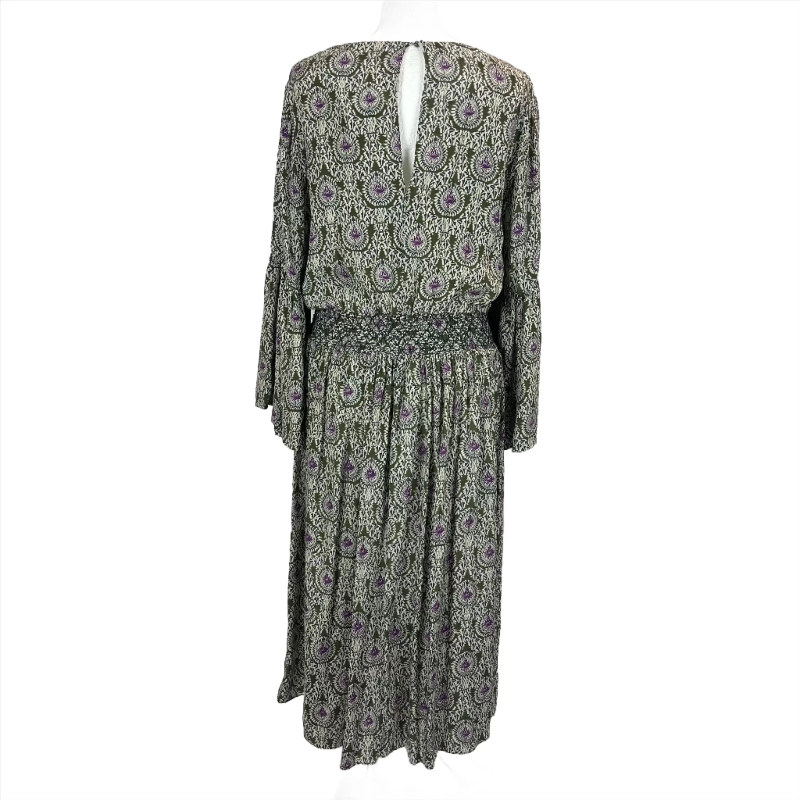 Day Birger & Mikkelsen Olive & Violet Paisley Print Silky Dress L