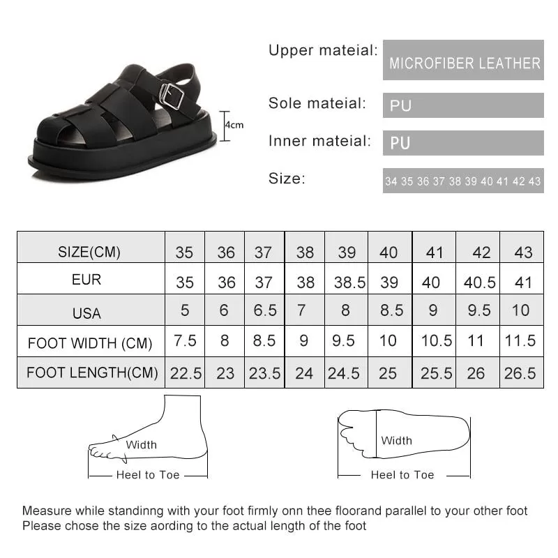 DB110 Women's Casual Shoes - Closed-toe Roman Sandals