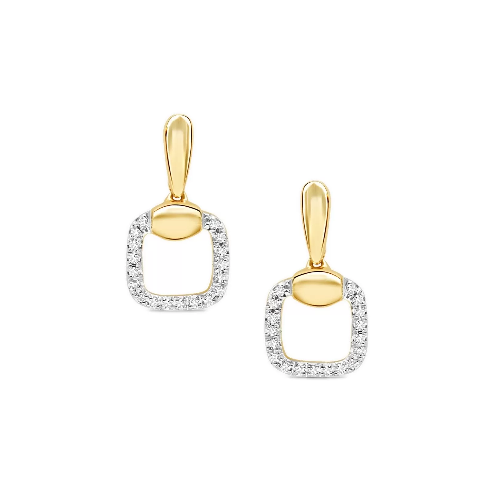 Delicate Diamond Outline Drop Earrings