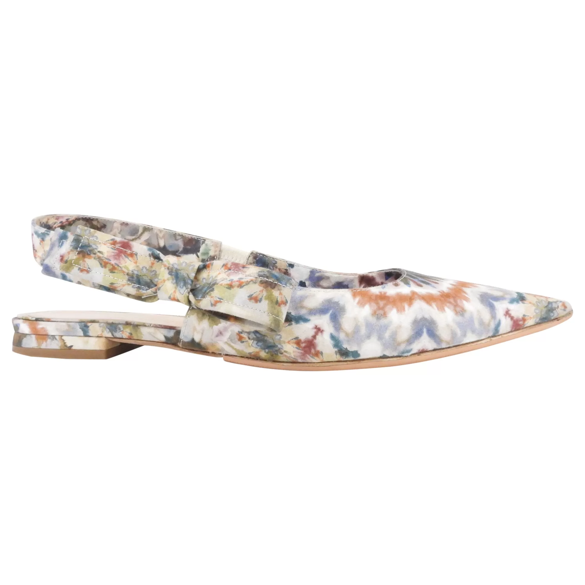 Dior Multicolor Kaleidiorscopic Fabric Slingback Flats - EU 38.5