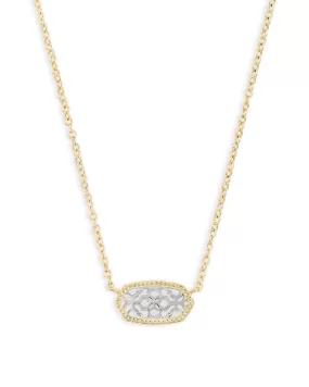 Elisa Short Pendant Necklace in Gold Rhodium Filigree Metal by Kendra Scott