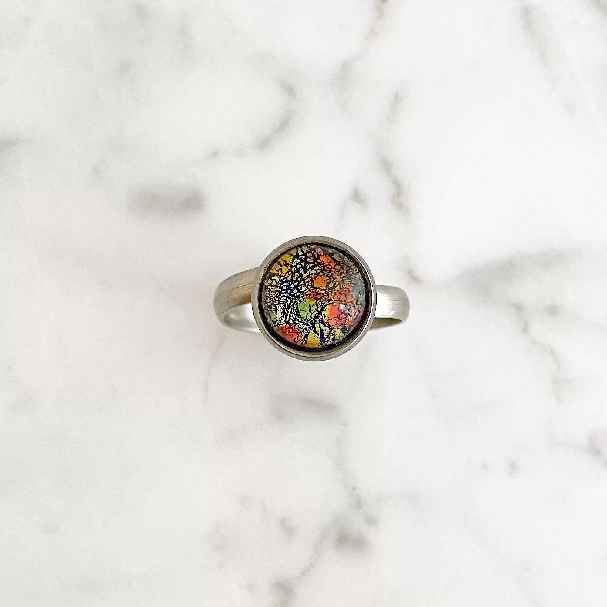 ELROY fire opal cocktail ring