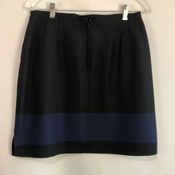 Emanuel Grey/BlueStriped Skirt Set